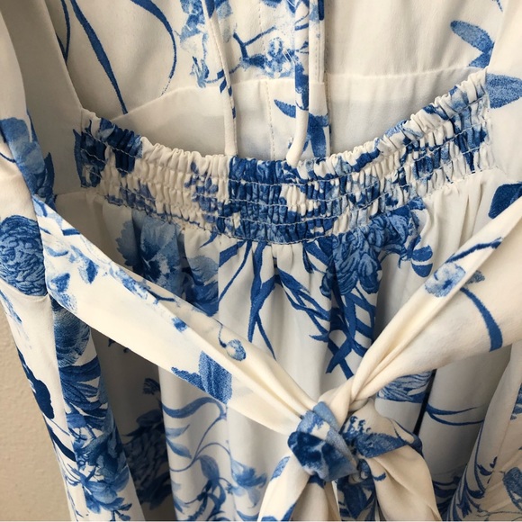 Lulus Botanical Bliss White Floral Print Flutter Sleeve Maxi Dress - Picture 8 of 10